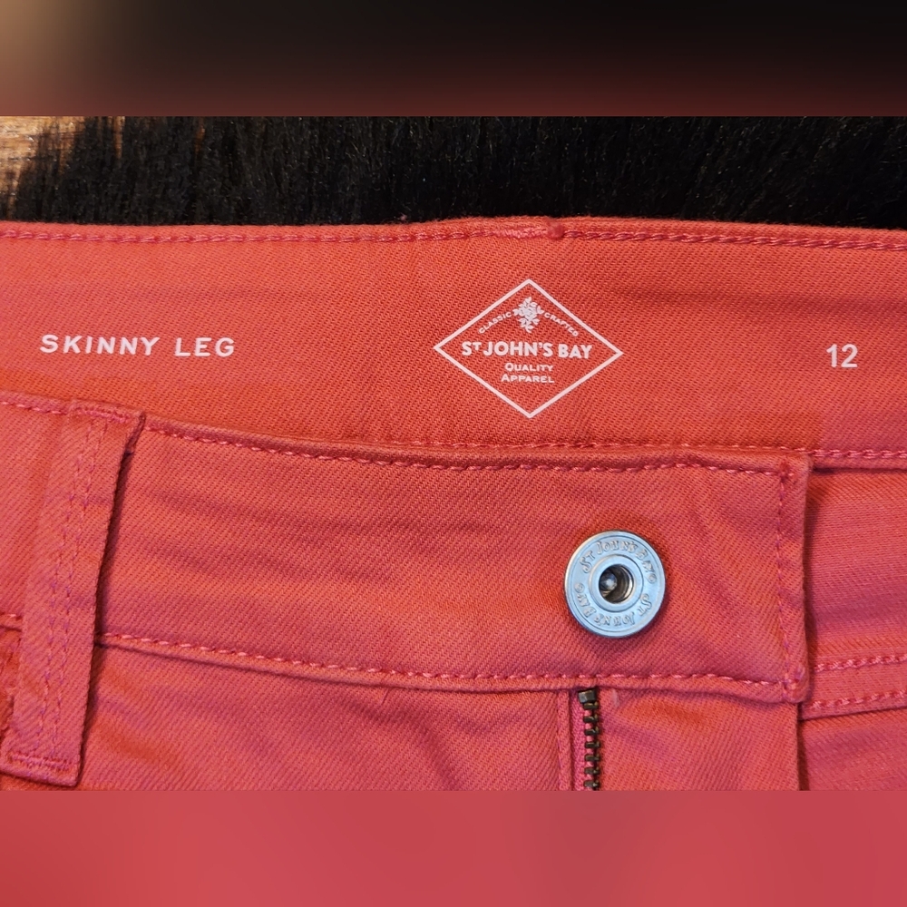 ❤️NWT❤️ St. John's Bay Coral Skinny Jeans Tummy Control Women's Size 12 - Picture 4 of 9